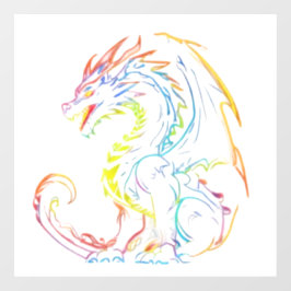Neon Dragon Window Cling Raamsticker