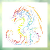 Neon Dragon Window Cling Raamsticker (Vel 3)