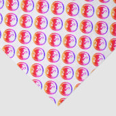 Neon Dragon wit tissue papier klein (Detail)