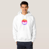 Neon Dragon witte hoodie (Voorkant volledig)