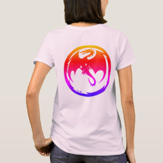 Neon Dragon women pale pink t-shirt back