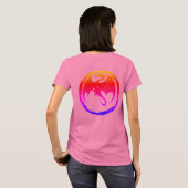 Neon Dragon women pink t-shirt back (Dos entier)