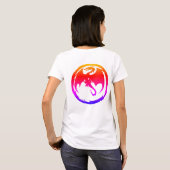 Neon Dragon women white t-shirt back (Dos entier)