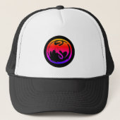 Neon Dragon zwarte vrachtwagenhoed Trucker Pet (Voorkant)