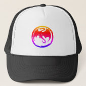 Neon Dragon zwarte vrachtwagenhoed Trucker Pet (Voorkant)