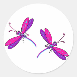 Neon Dragonfly Stickers