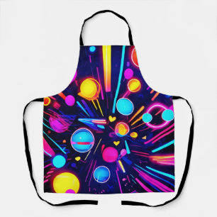 Neon Dreams - Psychedelische vormen en kleuren Schort