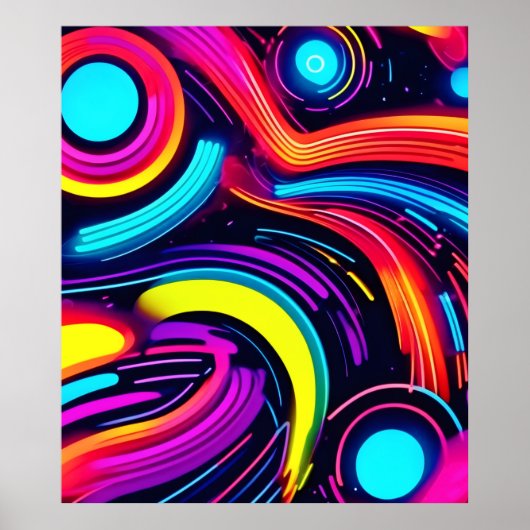 Neon Dreamscape Art Poster (Voorkant)