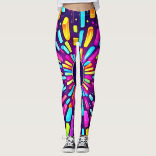 Neon Dreamscape: een psychedelische reis Leggings