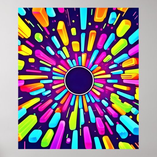 Neon Dreamscape: een psychedelische reis Poster (Voorkant)