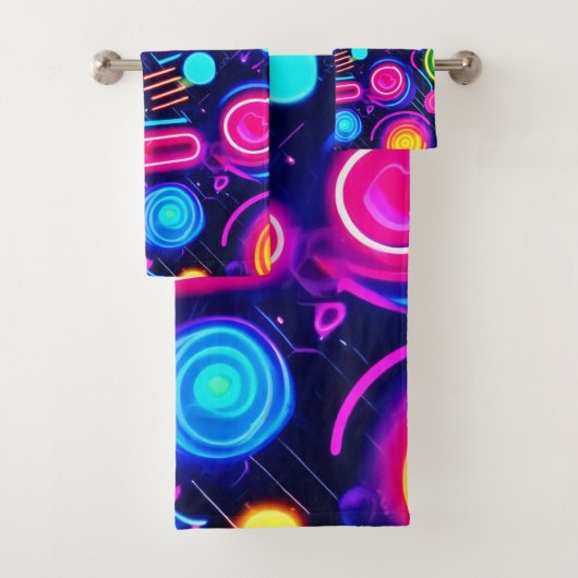 Neon Dreamscape : Un art Abstrait vibrant (En situation)