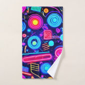 Neon Dreamscape : Un art Abstrait vibrant (Serviette à main)