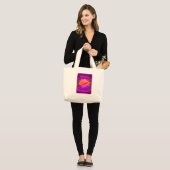 Neon Dreamweaver Epic Retro Wild Design Grote Tote Bag (Voorkant (model))
