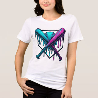 Neon Drip Baseball Bats T-Shirt Design – Bold Stor