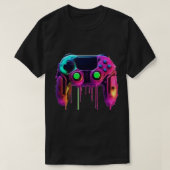 Neon Drip Game Controller T-Shirt (Design devant)