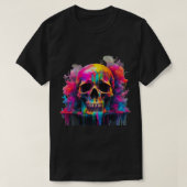 Neon Drip Skull Men's Basic T-Shirt (Design voorkant)