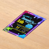 Neon Drip Slime Birthday Party Invitation Kids (Poser)