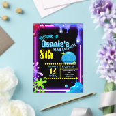 Neon Drip Slime Birthday Party Invitation Kids (Insitu (Mariage))