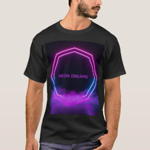 Neon Dromen Aangepaste Naam Retro 80s Synthwave T- T-shirt