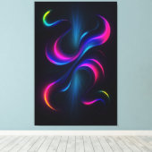 Neon Dromen III Metaal Wand Kunst | Modern Abstrac Canvas Afdruk (Insitu (Houten vloer))