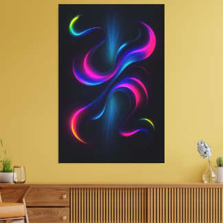 Neon Dromen III Metaal Wand Kunst | Modern Abstrac Canvas Afdruk