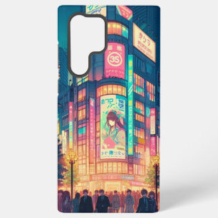 Neon Dromen van Shibuya Samsung Galaxy Hoesje