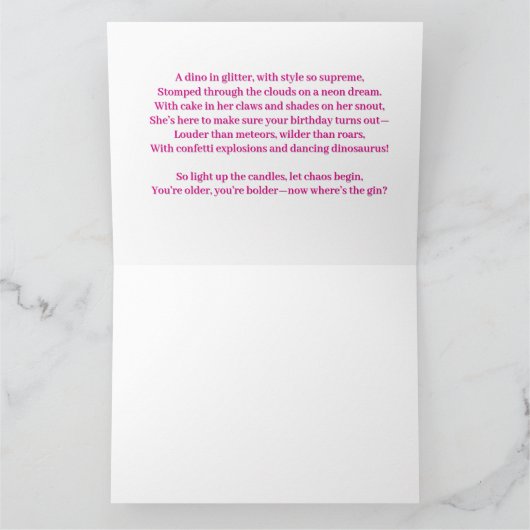 Neon Dromen - Verjaardagskaart Kaart (Binnen)