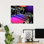 Neon Drums Poster (Thuiskantoor)