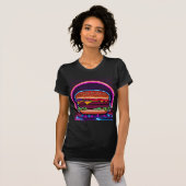 Neon dubbele hamburger t-shirt (Voorkant volledig)
