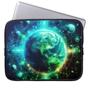 Neon Earth en haar zussen op 15" Elektronicatas Laptop Sleeve