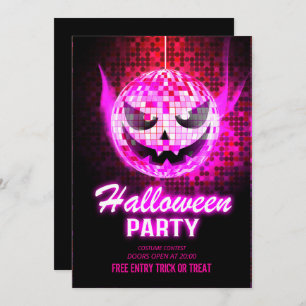Neon Effect Adult Halloween party Kaart