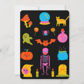 Neon Éffrayant Anniversaire Fête Invitation (Dos)