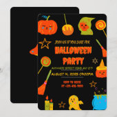 Neon Éffrayant Halloween Party Invitation (Devant / Derrière)
