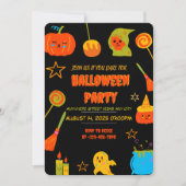 Neon Éffrayant Halloween Party Invitation (Devant)