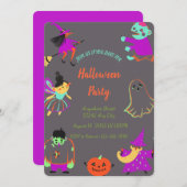 Neon Éffrayant Halloween Party Invitation (Devant / Derrière)