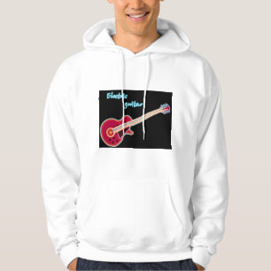 Neon Elektrische Gitaar Retro 80s Rockmuziek Hoodie