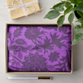 neon en donkerpaarse bloemenpatroon tissuepapier (Geschenk)