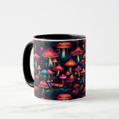 Neon Enchanted Mushroom Forest Mug (Devant gauche)