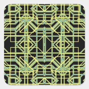 Neon Eon 8 Vierkante Sticker