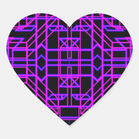 Neon Eon 9 Hart Sticker (Voorkant)