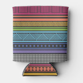 Neon Etaties Aztec Tribal Andes Pattern Blikjeskoeler (Voorkant)