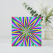 Neon Explosie Kaart (Staand voorkant)