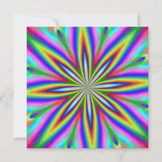 Neon Explosie Kaart (Voorkant)