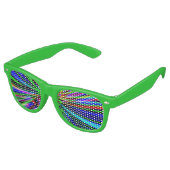 Neon Explosie Retro Zonnebril (Gekanteld)
