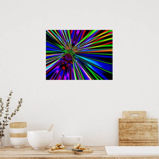 Neon Explosion Poster (Keuken)