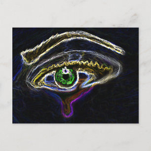 Neon Eye Briefkaart