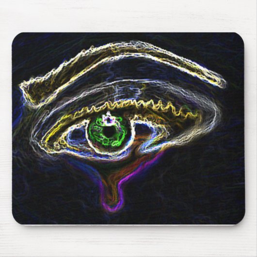 Neon Eye Mousepad Muismat (Voorkant)
