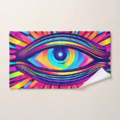 Neon Eye of the Cosmos (Serviette à main)