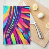 Neon Eye van de kosmos Theedoek (Quarter Fold)