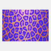 Neon Faux Glitter Leopard Print Inpakpapier Vel (Voorkant)
